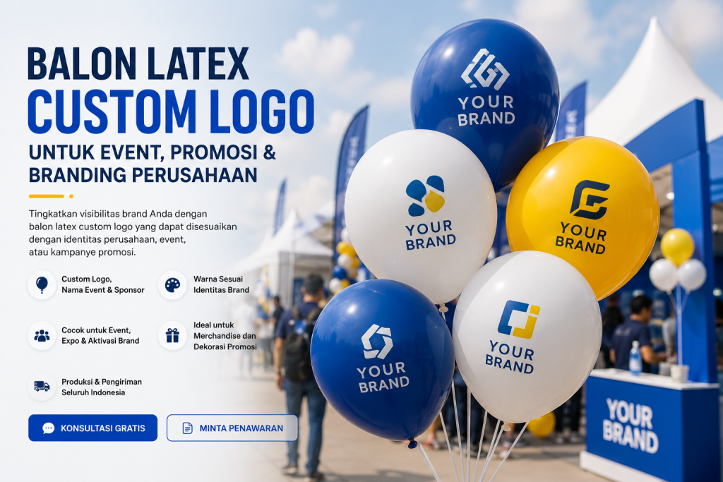 balon latex custom logo